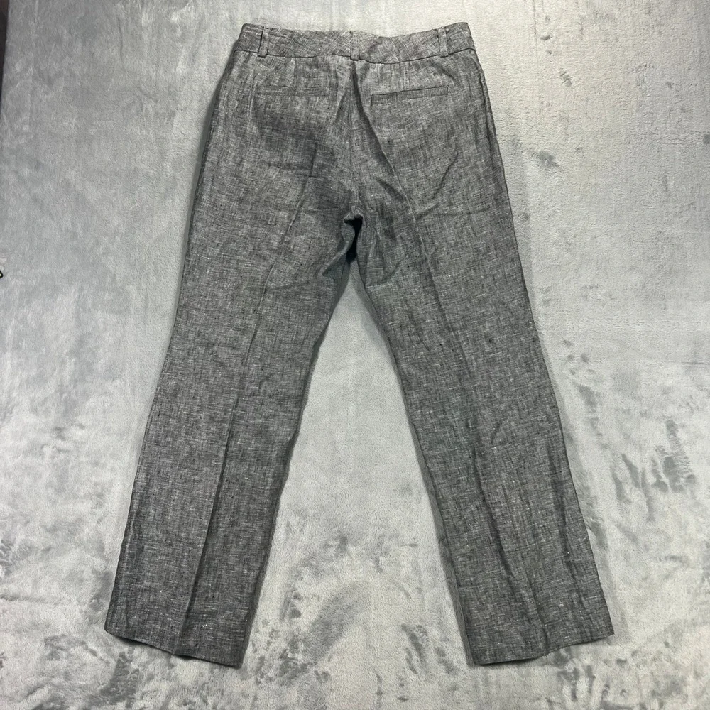 BANANA‎ REPUBLIC Jackson Fit Pants Womens 6 Grey Good 100 Linen Summer 2011